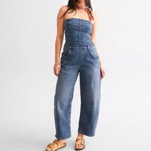 Free People We The Free Je Suis Pret Barrel Jumpsuit